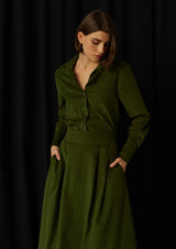 JustBrazil-Shirt-Rivera Corduroy Khaki Shirt-Just Brazil