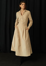 JustBrazil-Skirt-Bastos Corduroy Vanilla Skirt-Just Brazil
