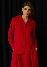 JustBrazil-Shirt-Rivera Corduroy Red Shirt-Just Brazil