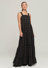 JUSTBRAZIL-DRESS-TUCUM KARO BLACK MIDI DRESS-JUST BRAZIL