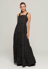 JUSTBRAZIL-DRESS-TUCUM KARO BLACK MIDI DRESS-JUST BRAZIL