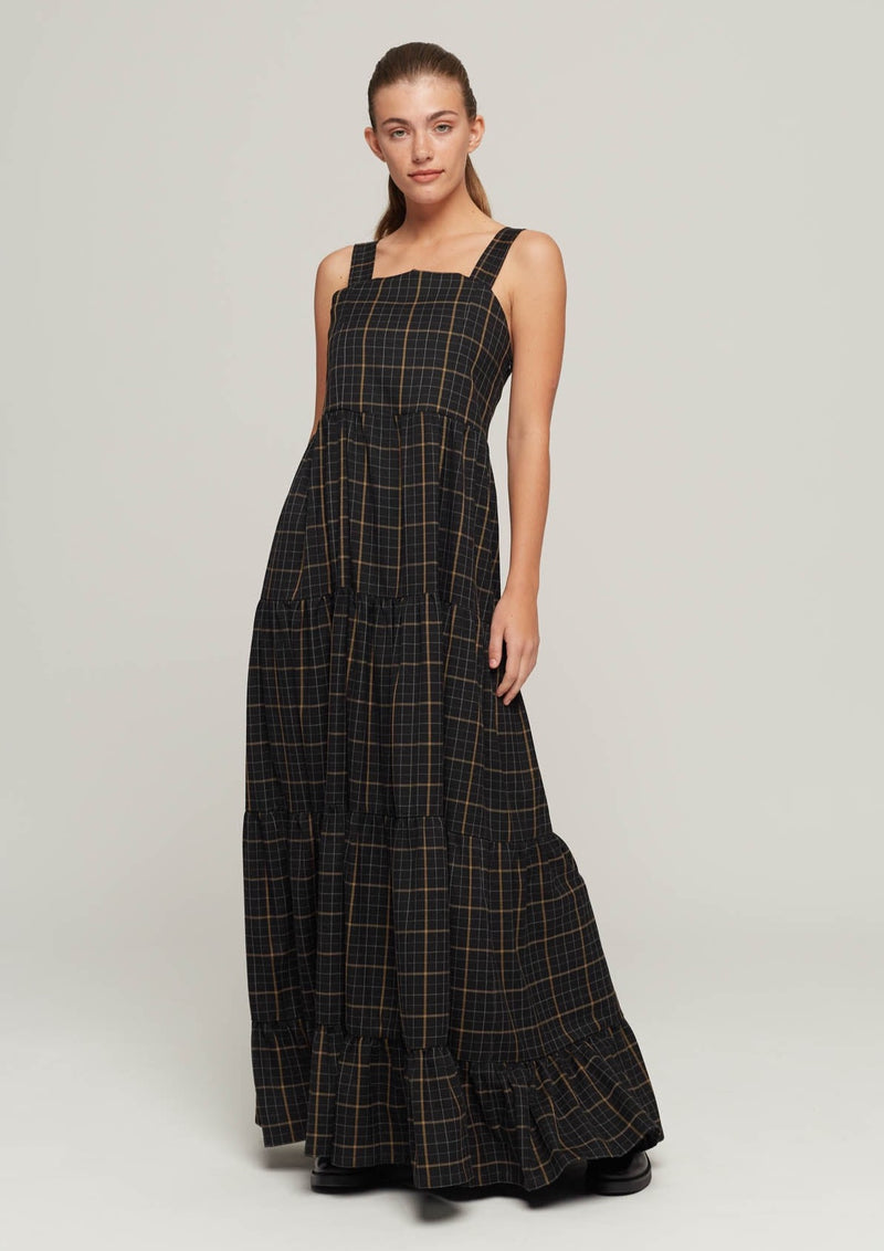 JUSTBRAZIL-DRESS-TUCUM KARO BLACK MIDI DRESS-JUST BRAZIL