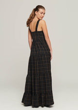 JUSTBRAZIL-DRESS-TUCUM KARO BLACK MIDI DRESS-JUST BRAZIL