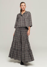 JUST BRAZIL-SKIRT-ITAU LIGHT GREY KARO SKIRT-JUST BRAZIL