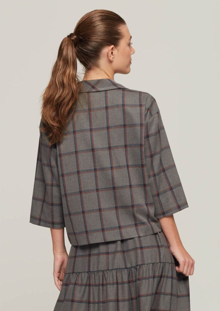 JUSTBRAZIL-SHIRT-ESTACIO LIGHT GREY KARO SHIRT-JUST BRAZIL