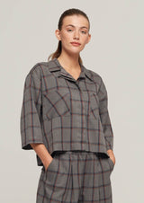 JUSTBRAZIL-SHIRT-ESTACIO LIGHT GREY KARO SHIRT-JUST BRAZIL