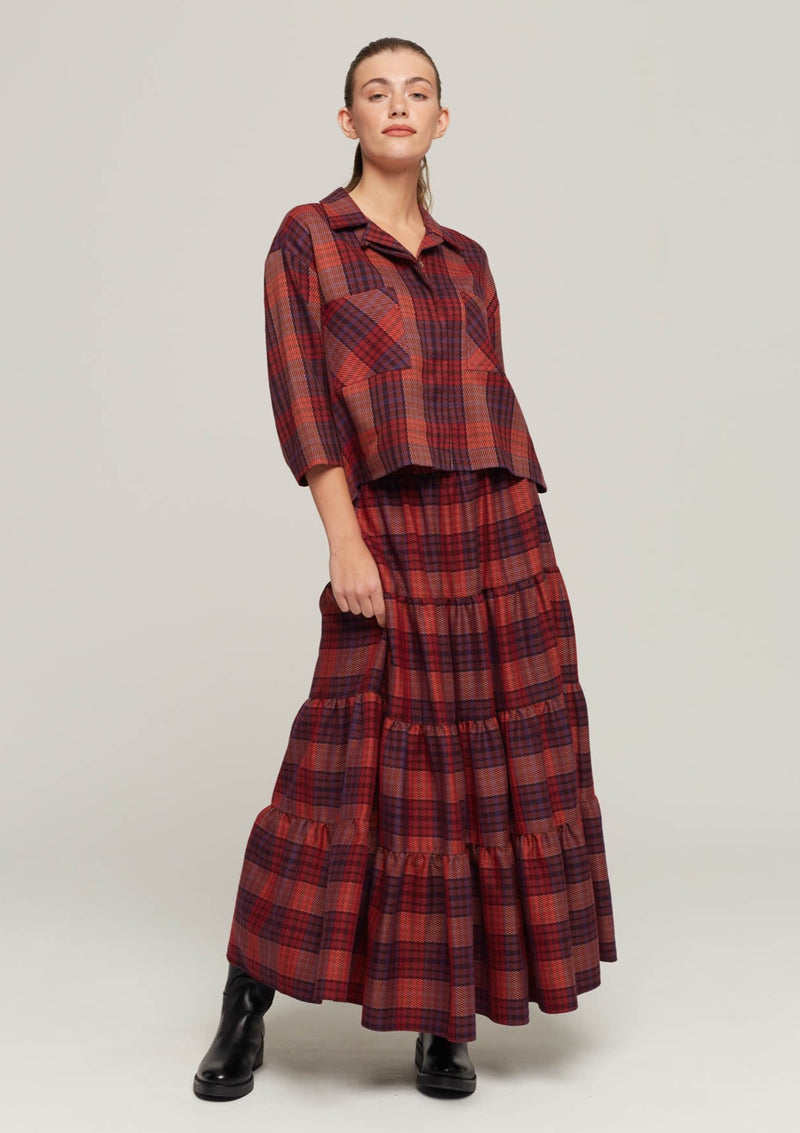 JUSTBRAZIL-SKIRT-ITAU ORANGE KARO SKIRT