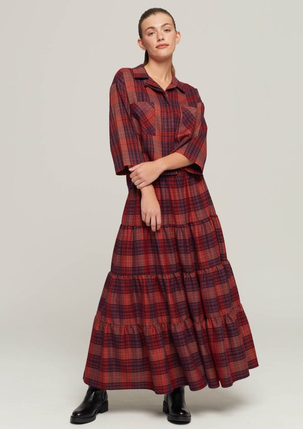JUSTBRAZIL-SKIRT-ITAU ORANGE KARO SKIRT