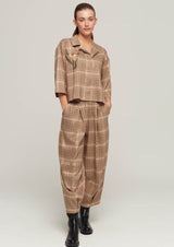 JUSTBRAZIL-TROUSERS-VIRADOURO BEIGE KARO TROUSERS-JUST BRAZIL
