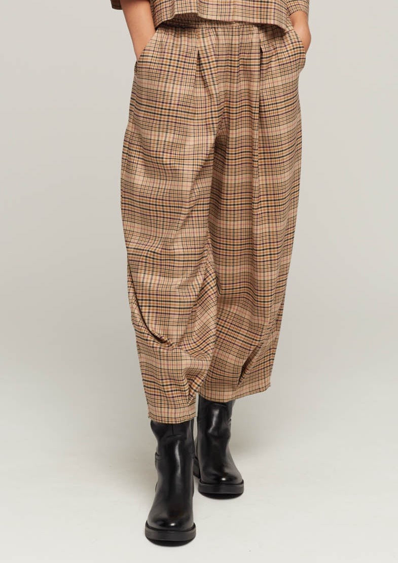 JUSTBRAZIL-TROUSERS-VIRADOURO BEIGE KARO TROUSERS-JUST BRAZIL