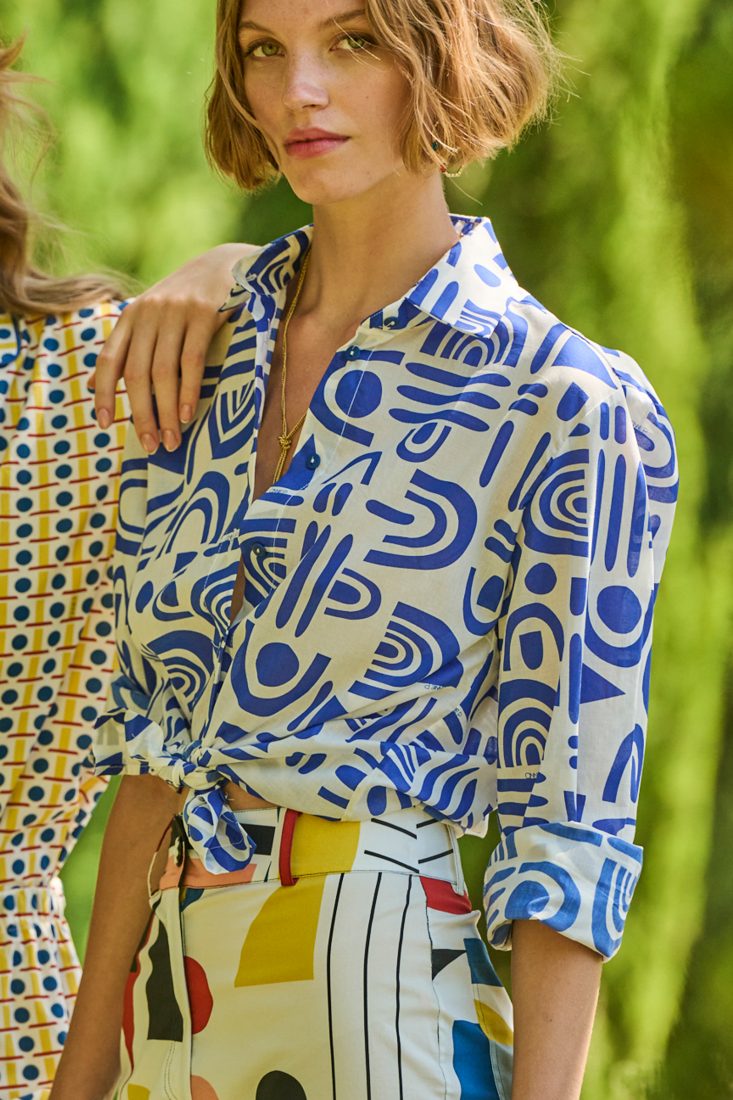 Annie P-Serafina Ornaments White Shirt-Justbrazil