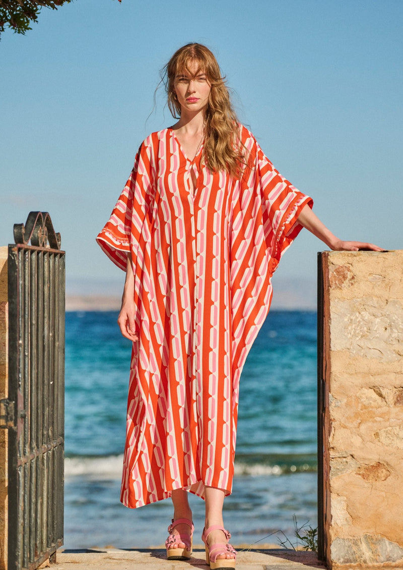 Annie P-Aelia Candybag Orange Dress-Justbrazil
