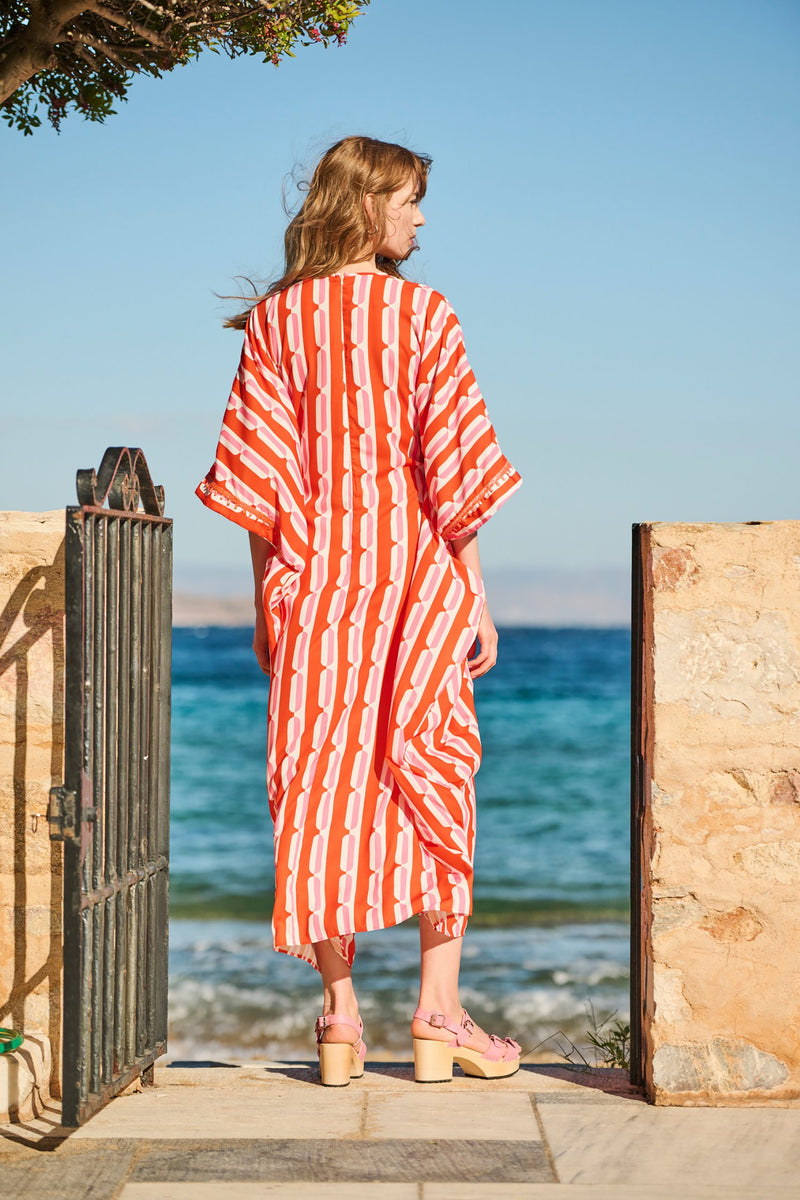 Annie P-Aelia Candybag Orange Dress-Justbrazil