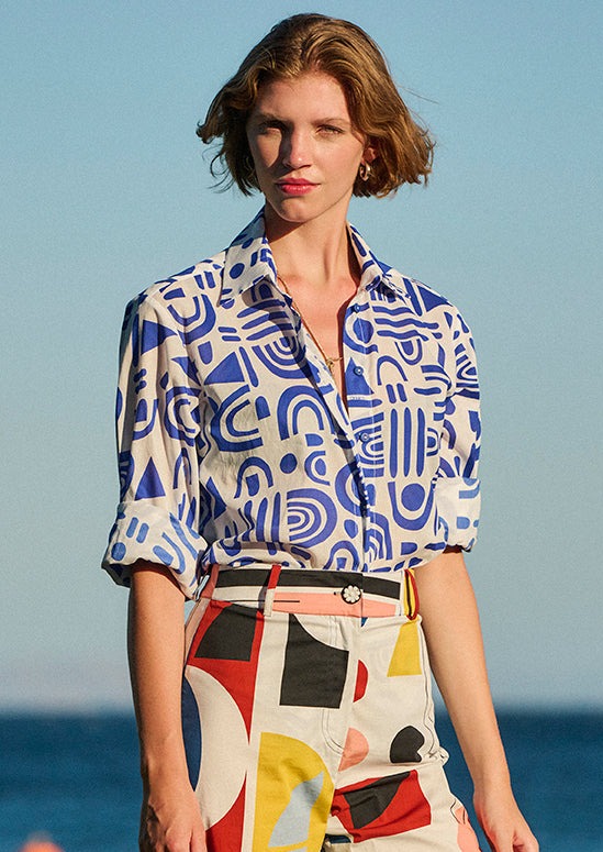 Annie P-Serafina Ornaments White Shirt-Justbrazil