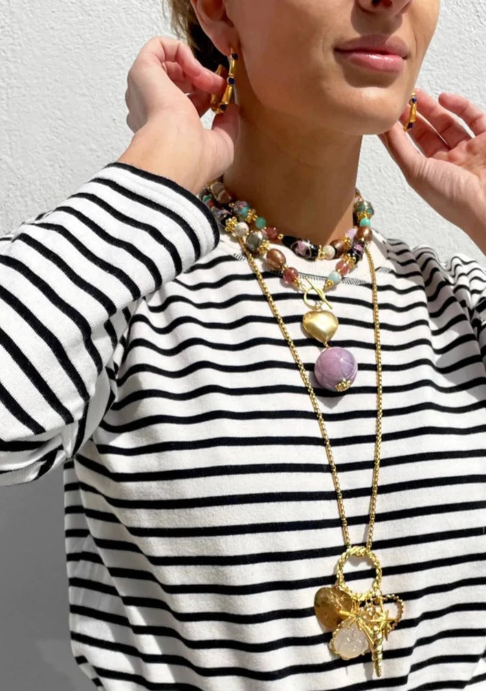 Claudia Long Charm Necklace