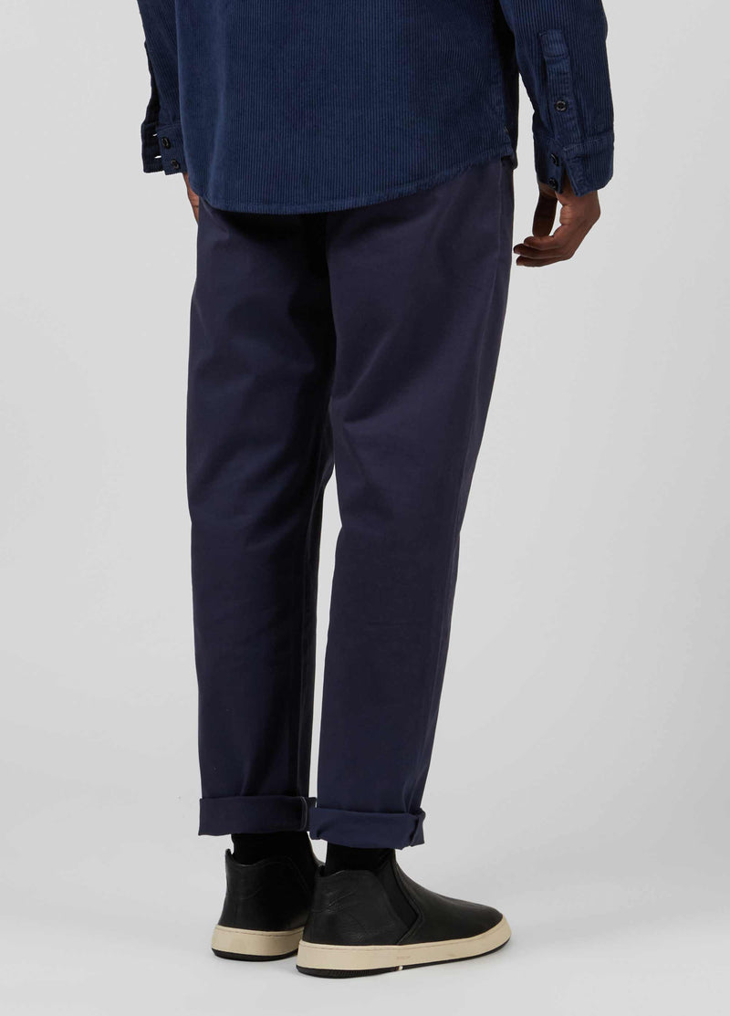 OSKLEN-PANTS-OSKLEN MEN COMFORT PAPER TAILORED BLUE PANTS-JUST BRAZIL
