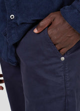 OSKLEN-PANTS-OSKLEN MEN COMFORT PAPER TAILORED BLUE PANTS-JUST BRAZIL