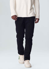 OSKLEN-PANTS-OSKLEN MEN COMFORT PAPER TAILORED BLACK PANTS-JUST BRAZIL