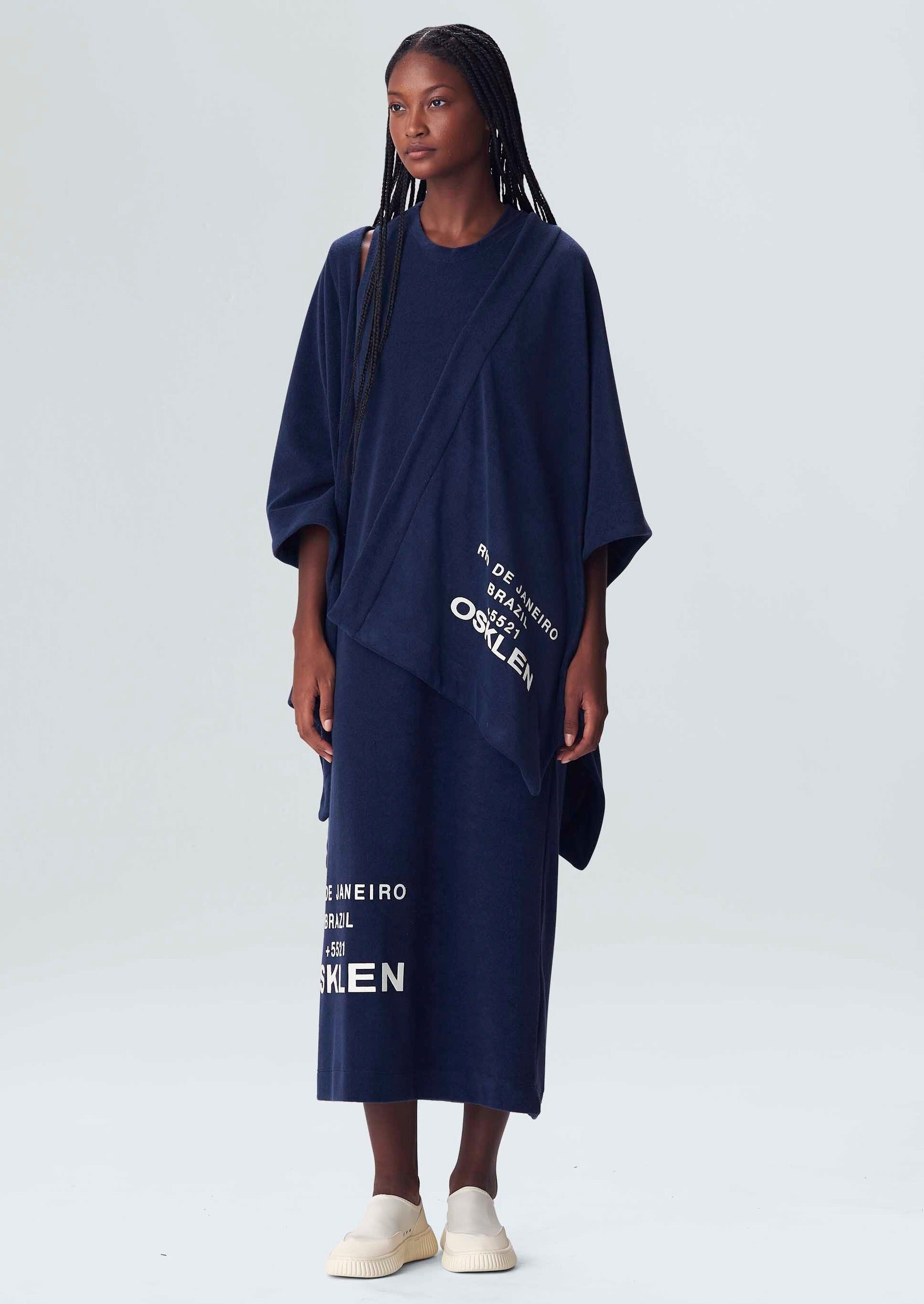 Osklen-Poncho Atoalhado Open Front Eco-JustBrazil