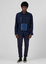 OSKLEN-PANTS-OSKLEN MEN COMFORT PAPER TAILORED BLUE PANTS-JUST BRAZIL
