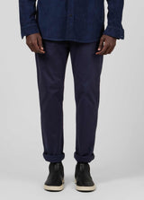 OSKLEN-PANTS-OSKLEN MEN COMFORT PAPER TAILORED BLUE PANTS-JUST BRAZIL