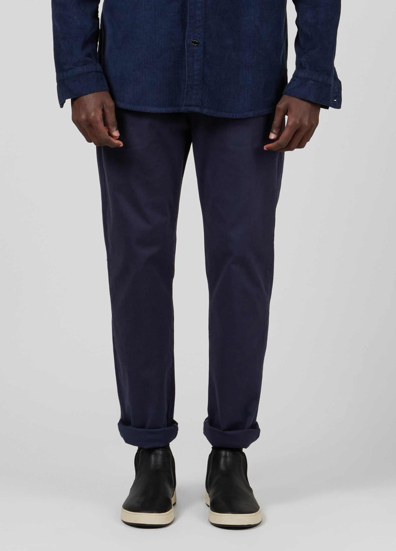 OSKLEN-PANTS-OSKLEN MEN COMFORT PAPER TAILORED BLUE PANTS-JUST BRAZIL