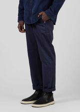 OSKLEN-PANTS-OSKLEN MEN COMFORT PAPER TAILORED BLUE PANTS-JUST BRAZIL