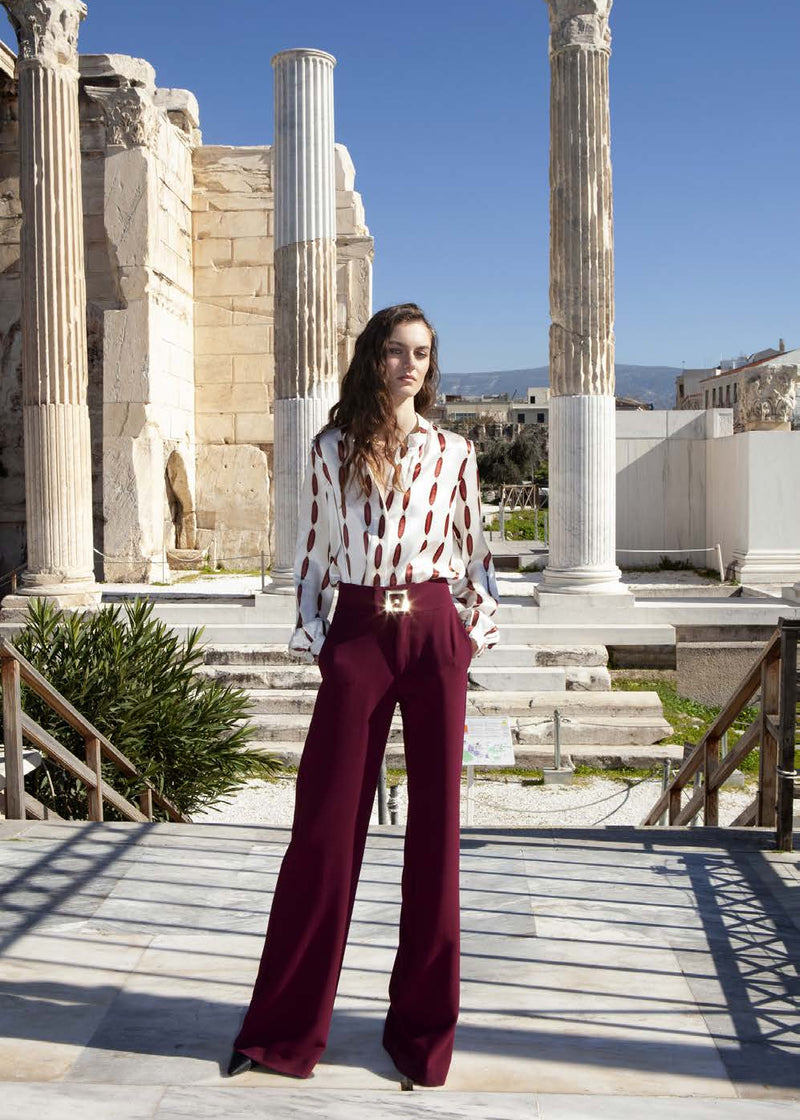 THEMIS Z-TROUSERS-INFINITY BURGUNDY GOLD TROUSERS-JUST BRAZIL