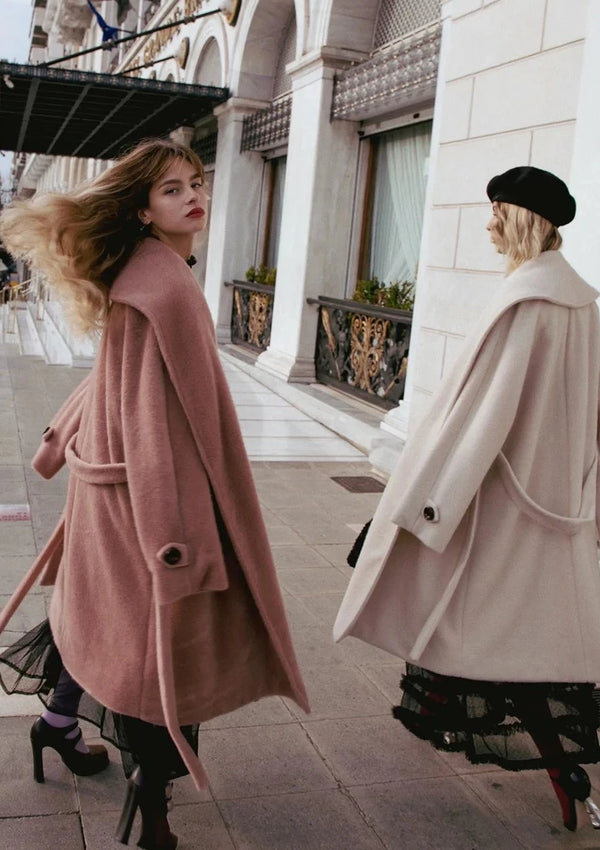LAVIATE-COAT-IVORY MOHAIR COAT-JUST BRAZIL