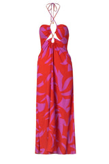 Cala de la cruz-Roge Gammimaagenta Dress-Justbrazil