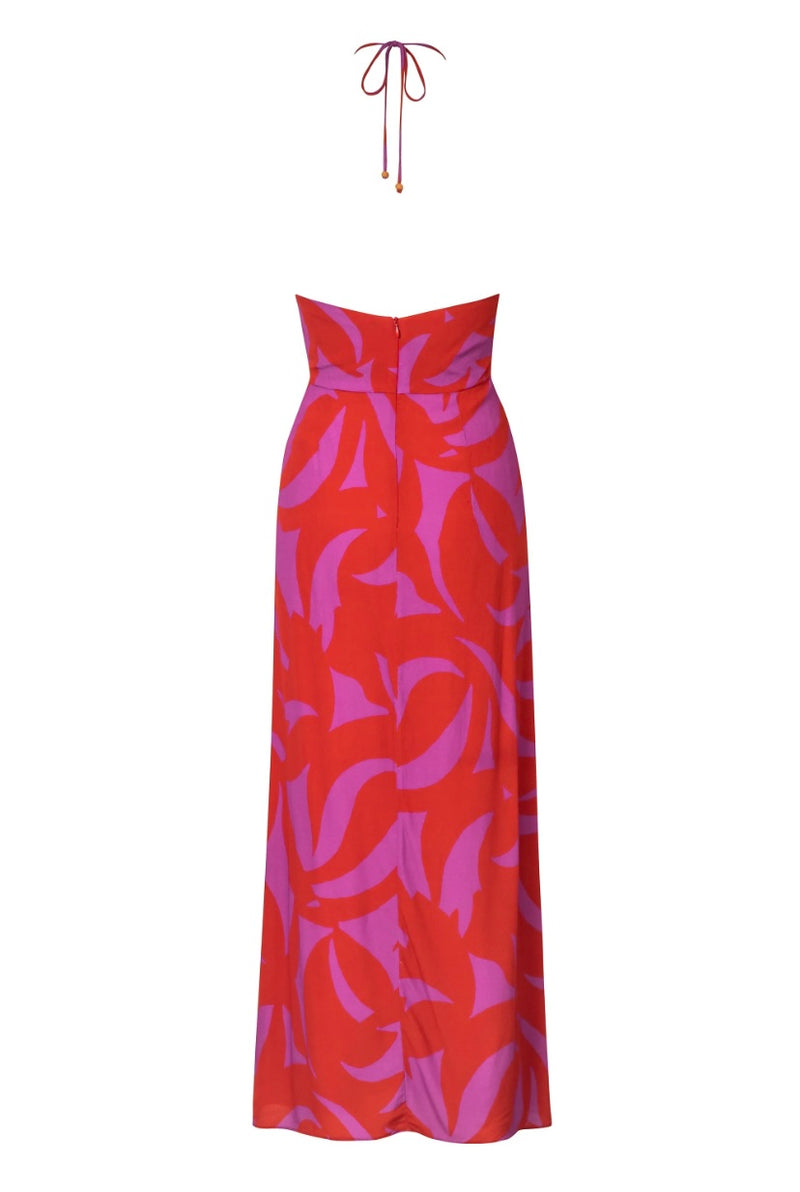 Cala de la cruz-Roge Gammimaagenta Dress-Justbrazil
