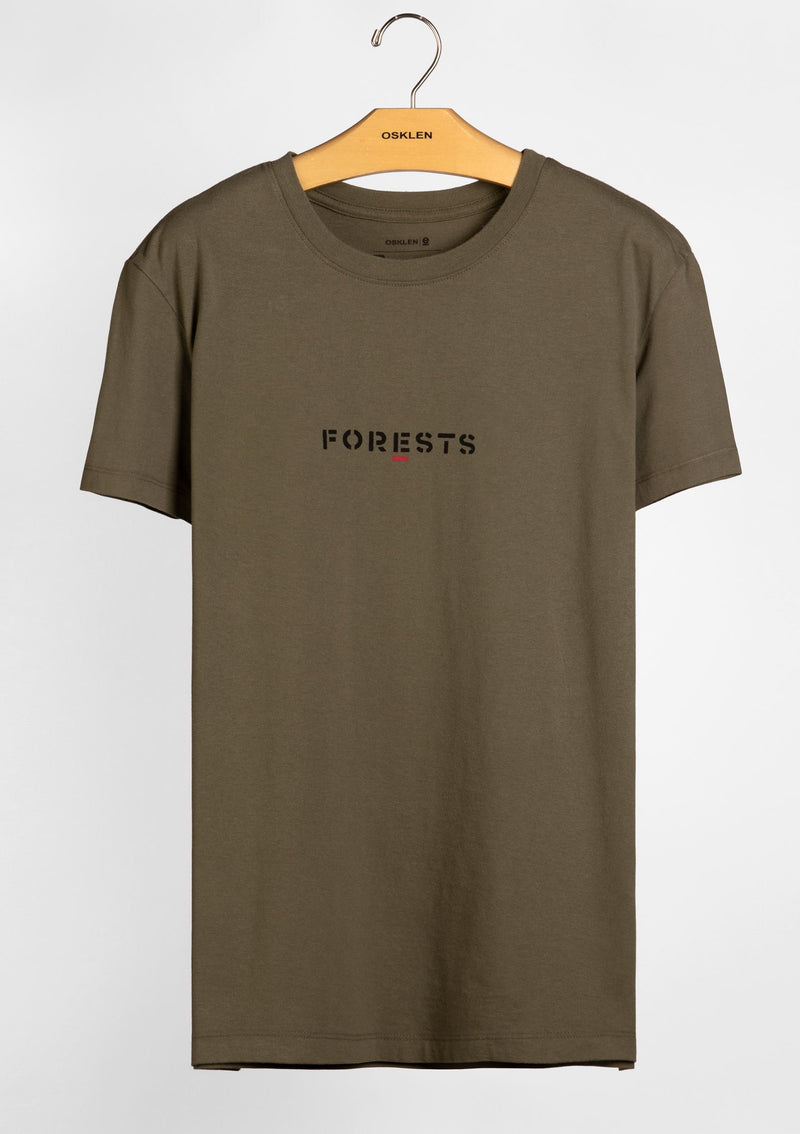 OSKLEN SS22-MENS FOREST STENCIL VINTAGE T-SHIRT-JUSTBRAZIL