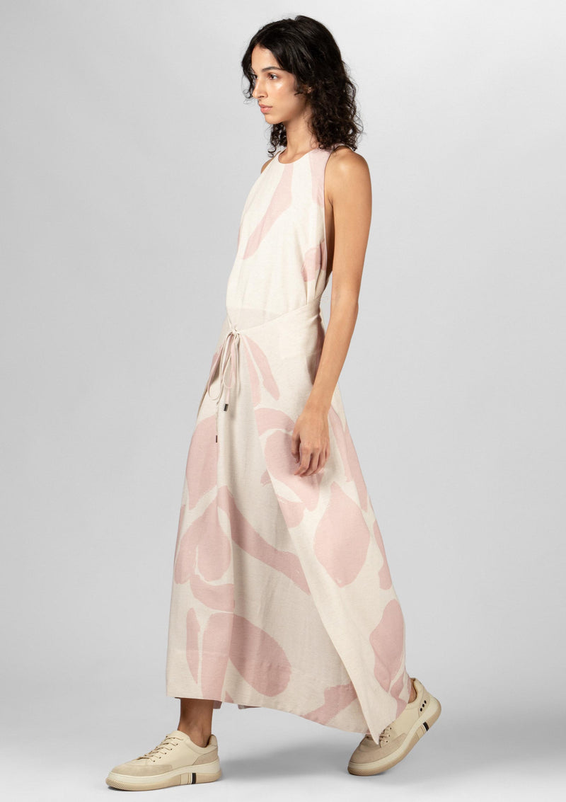 OSKLEN SS22-GESTURES ROSE LONGUI DRESS-JUSTBRAZIL