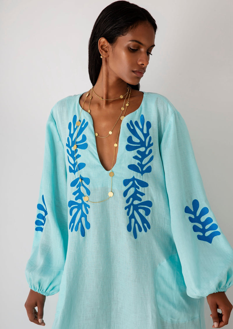 KOULASIDIS SS22-MATISSE BLUE DRESS-JUSTRAZIL