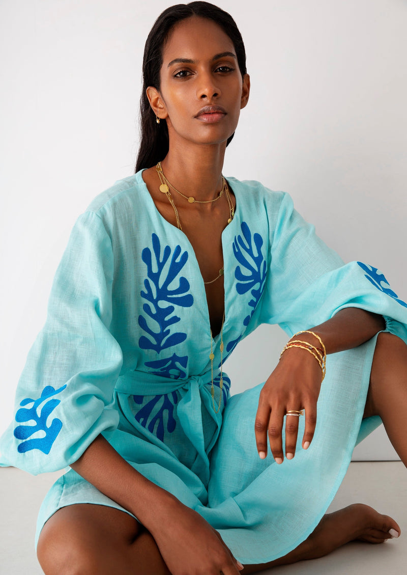 KOULASIDIS SS22-MATISSE BLUE DRESS-JUSTRAZIL