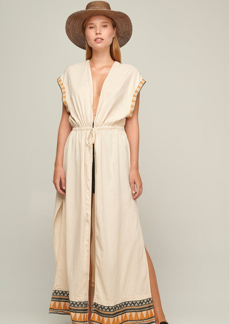 PEARL SS22-ANTIONE KHAKI RAPSODY KIMONO-JUSTBRAZIL