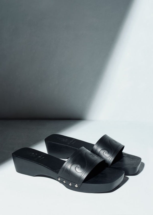 Vachetta Clog Wave Black