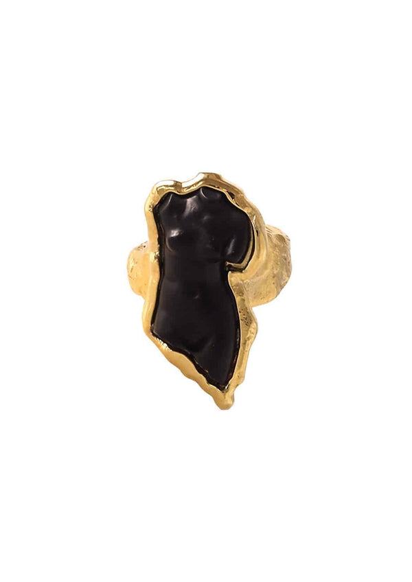Hermina-Theá Statue Onyx Ring-Justbrazil