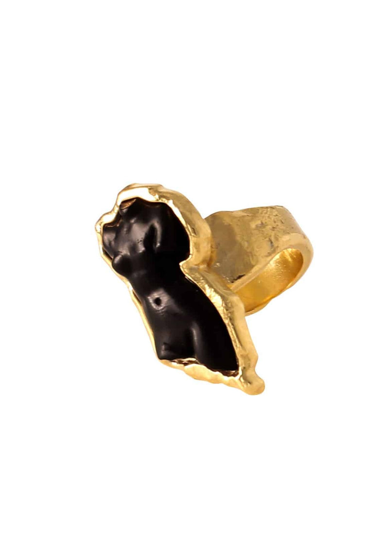 Hermina-Theá Statue Onyx Ring-Justbrazil