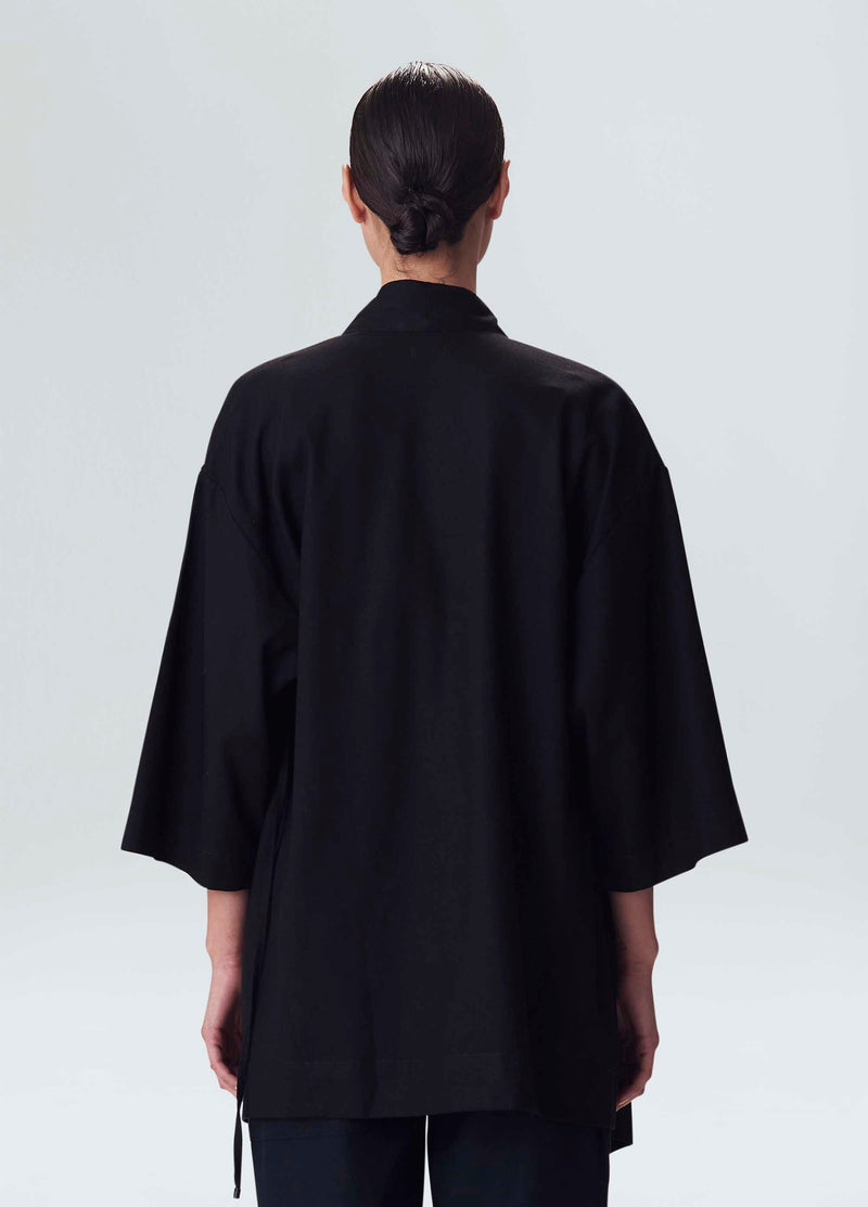 Osklen-Kimono Linen Black-Justbrazil