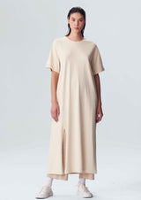 Washed Long T-shirt Natural Dress