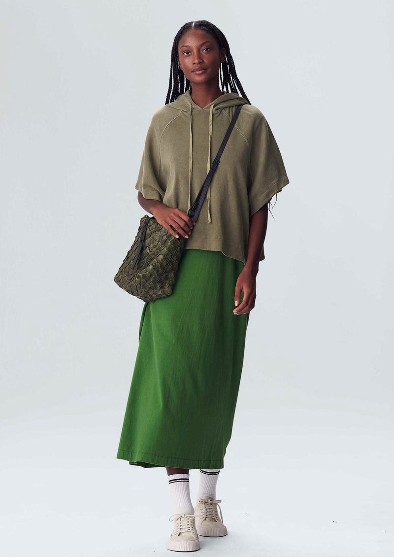 Osklen-Washed Long T-shirt Green Dress-Justbrazil