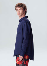 Osklen-Camisa Masc Classic Navy Blue-Justbrazil