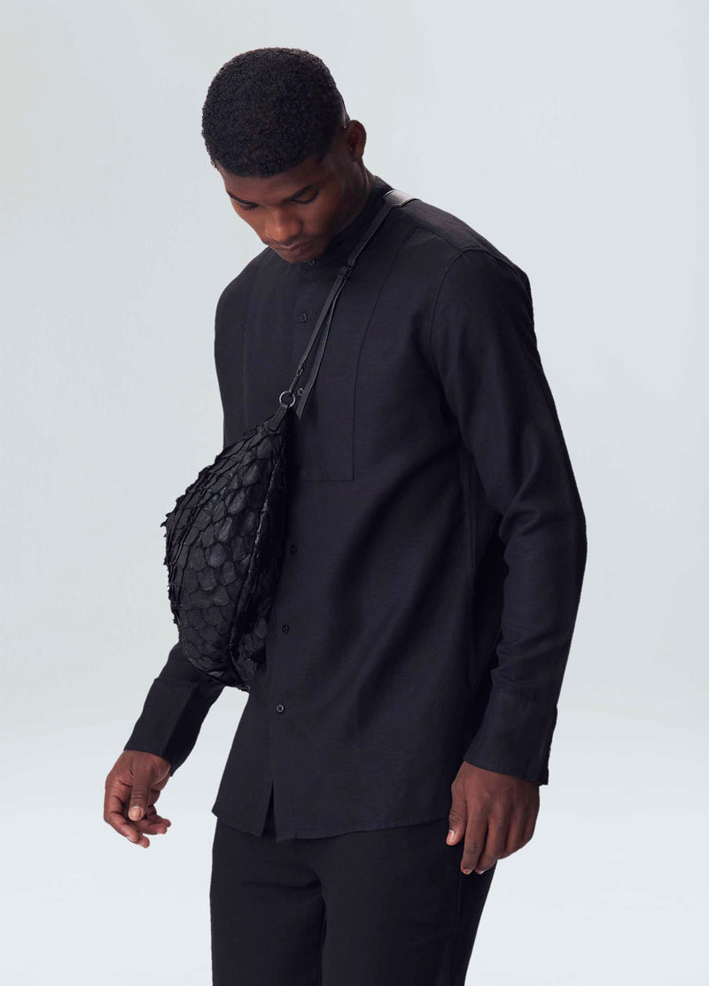 Osklen-Camisa Black Bata Underlayer-Justbrazil