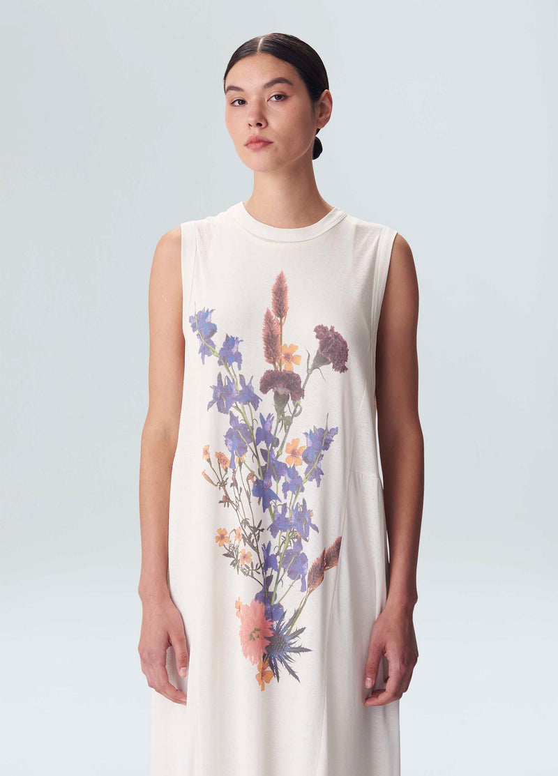 Osklen-White Flower Fluid Dress-Justbrazil