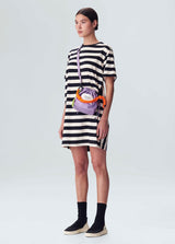 Marigold Striped Short Dress
