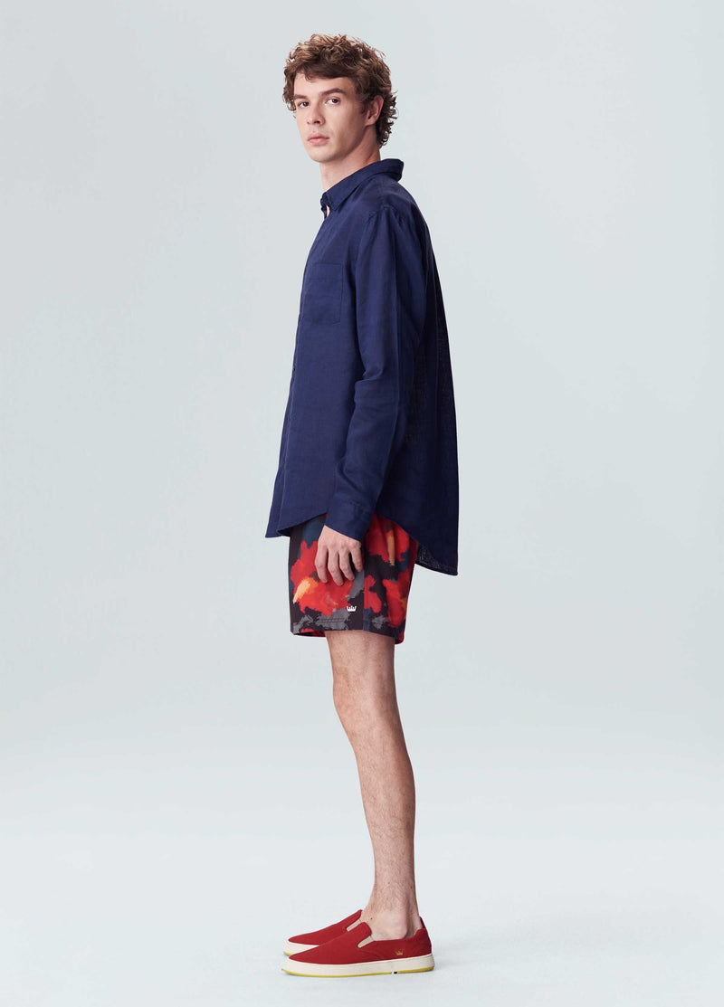Osklen-Camisa Masc Classic Navy Blue-Justbrazil