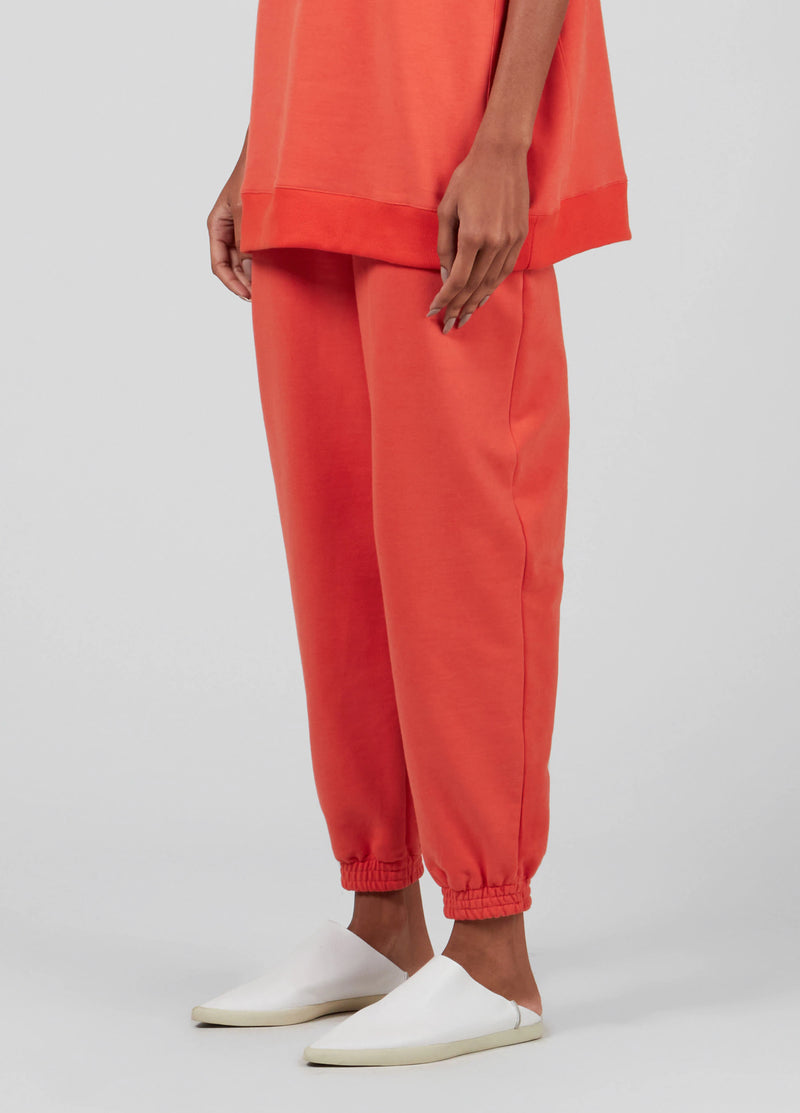 OSKLEN-SWEATPANTS-WOMEN PRIMARY CORAL SWEATPANTS-JUST BRAZIL