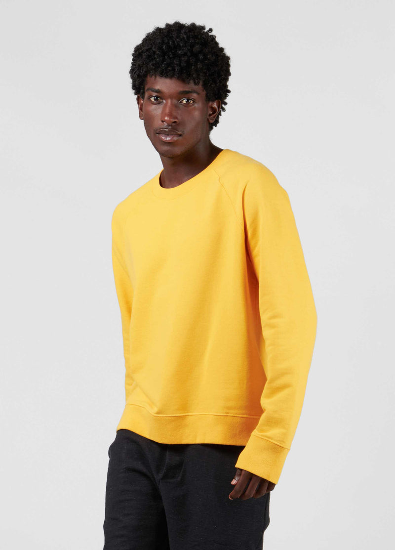 OSKLEN-SWEATSHIRT-RAGLAN YELLOW SWEATSHIRT-JUST BRAZIL
