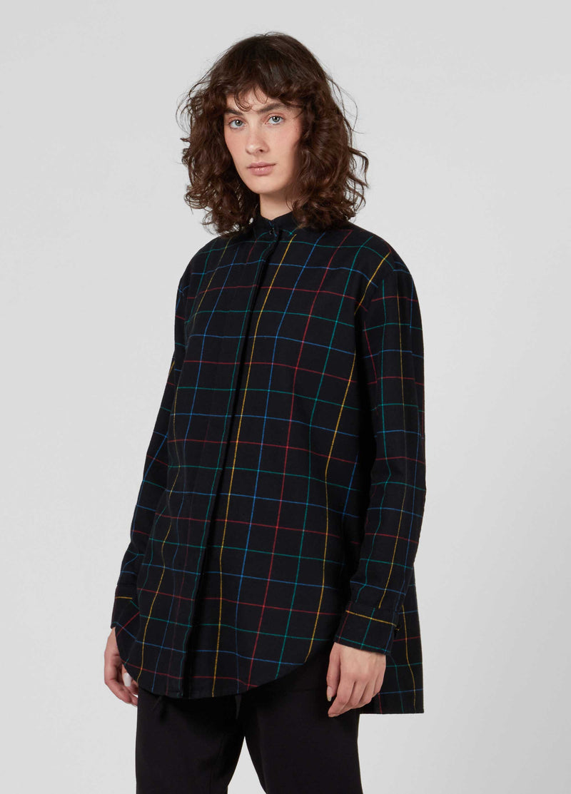 OSKLEN-SHIRT-RED YARN BLACK SHIRT-JUST BRAZIL